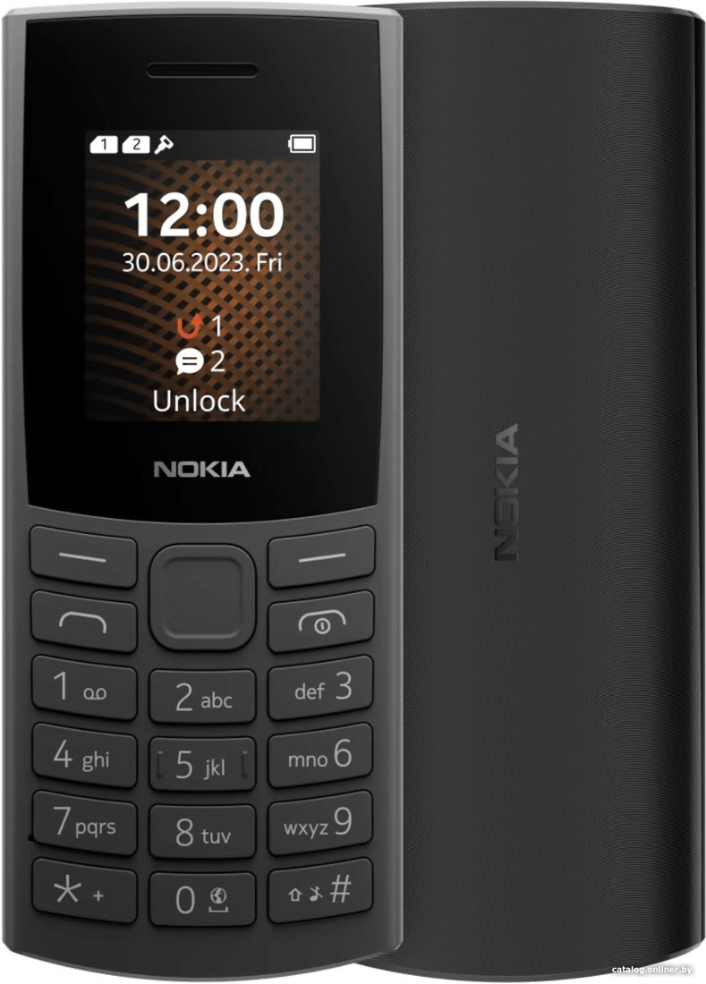 Кнопочный телефон Nokia 106 (2023) Dual SIM TA-1564 (угольный)