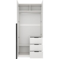 Шкаф распашной Mio Tesoro Мельбурн 2DG3S (белый)