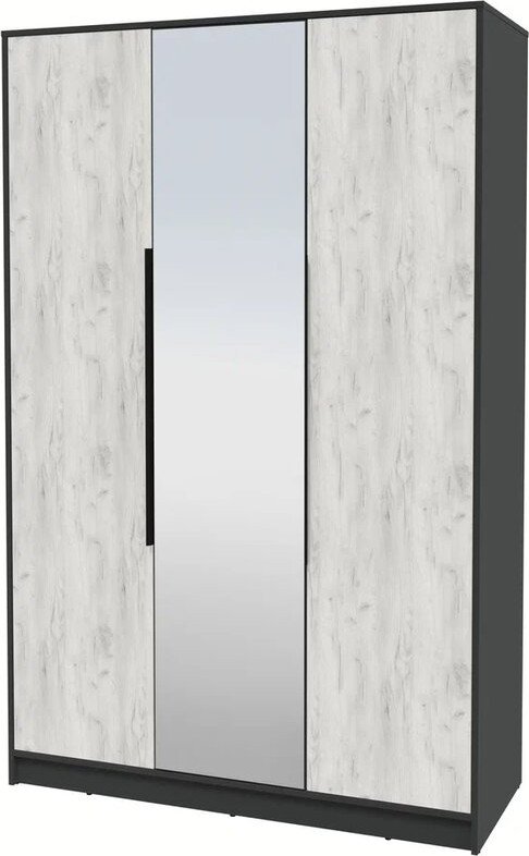 

Шкаф распашной Интерлиния Концепт КТ-Ш3з (дуб белый/антрацит)