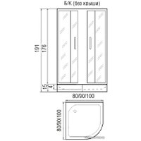 Душевой уголок River Don Light 90/15 МТ (без поддона)