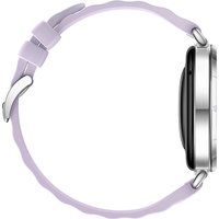 Умные часы Huawei Watch GT 6 41 мм (серебристый, с сиреневым силиконовым ремешком, международная версия) + наушники Huawei FreeBuds 6i по акции