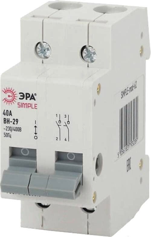 

Выключатель нагрузки ЭРА Simple-Mod-61 2P 40А ВН-29 Б0039251