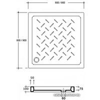 Душевой поддон RGW CR-088 80x80