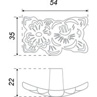 Ручка мебельная Boyard Lace RC088CP/W.4