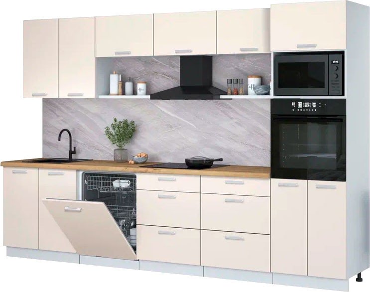 

Готовая кухня Интерлиния Мила Лайт 3.2-ПМ1 (персидский жемчуг/персидский жемчуг/дуб бунратти)