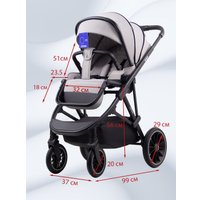 Универсальная коляска Chiccolino Gold (3 в 1, светло-серый)