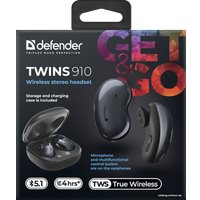 Наушники Defender Twins 910 (черный) в Пинске