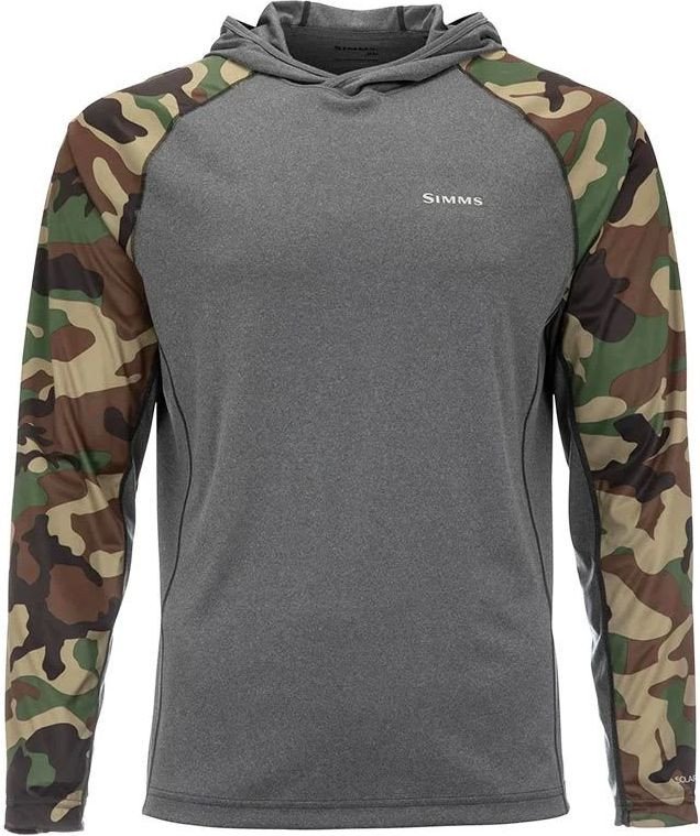 

Футболка Simms SolarFlex Hoody - Print (XXL, woodland camo/carbon heather)