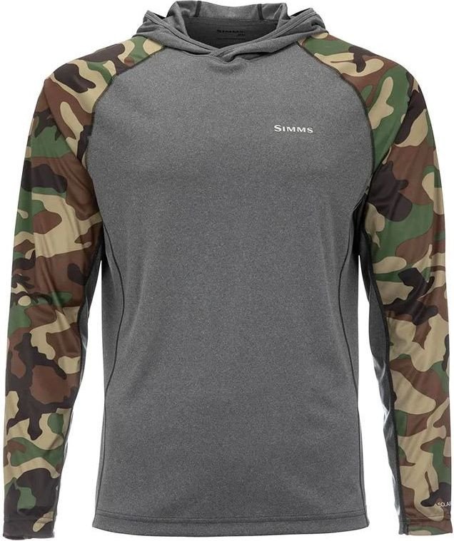 

Футболка Simms SolarFlex Hoody - Print (S, woodland camo/carbon heather)