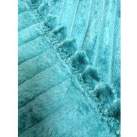 Плед Миланка Vse Doma 180x200 (полоса/изумрудный)