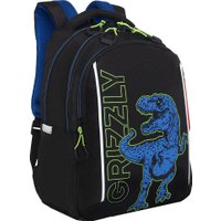 Школьный рюкзак Grizzly RB-552-4 (черный/синий)