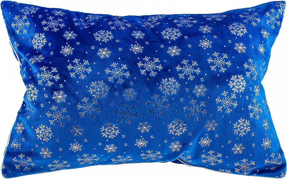 

Декоративная подушка Домашняя Мода Новогодний принт (50х35, синий)
