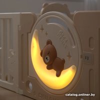 Игровой манеж UNIX kids DeLuxe House&Storage 180х200 Camel PPLXSWH200WC