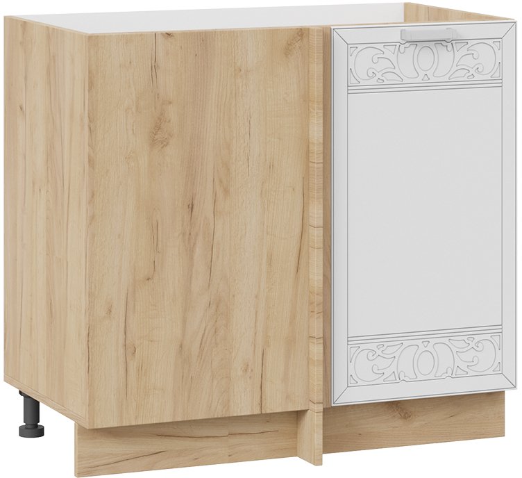 

Шкаф напольный Трия Долорес 1Н9У (дуб крафт золотой/сноу)