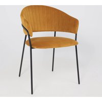 Стул с подлокотниками Алвест AV 433 (карри бархат Confetti chai tea/черный)