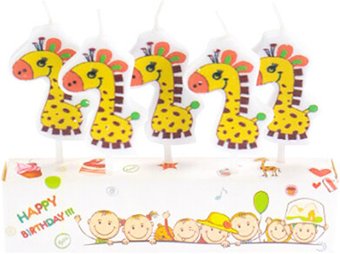 Набор свечей для торта Miland Забавные жирафы С-3003