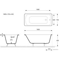 Ванна Goldman Devon 180x75