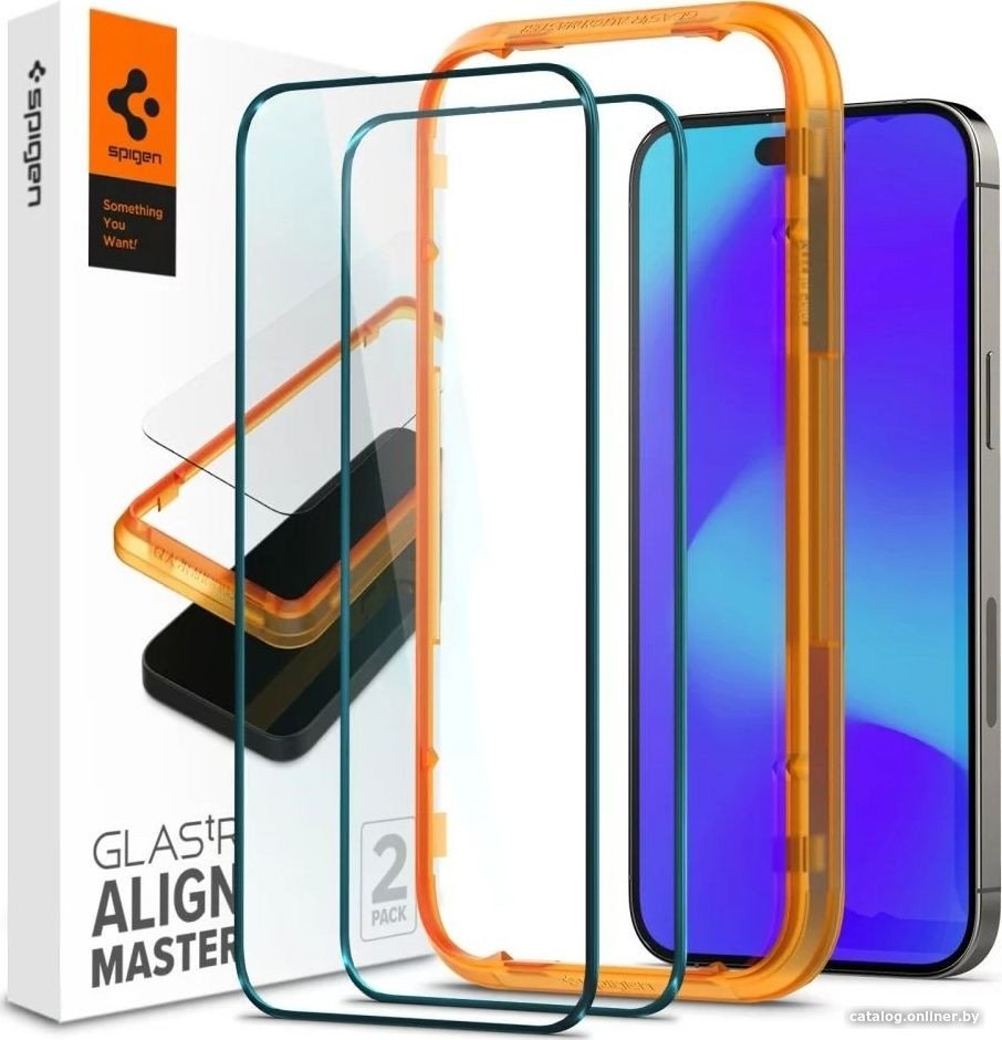 Защитное стекло Spigen ALM Glas FC для iPhone 14 Pro AGL05216 (2шт)