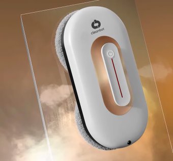 Робот для мытья окон Cleanbot Turbo (белый, c набором салфеток из микрофибры 14 шт)