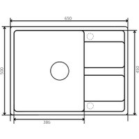 Кухонная мойка ZorG Apollo 65 (черный опал)