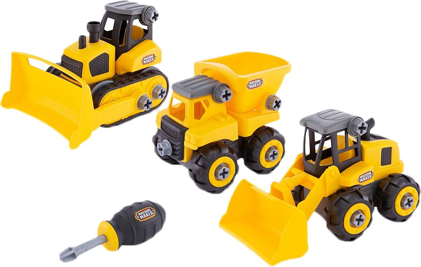 

Конструктор Nikko Junior Builder 40031 3 in 1 Builder: Truck, Wheel Loader, Dozer