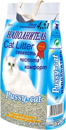 Наполнитель для туалета Pussy Cat цеолитовый 4.5 л