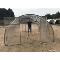 Теплица КомфортПром 40x20/0.67 4x3.5 м (двухстворчатая, поликарбонат 3 мм)