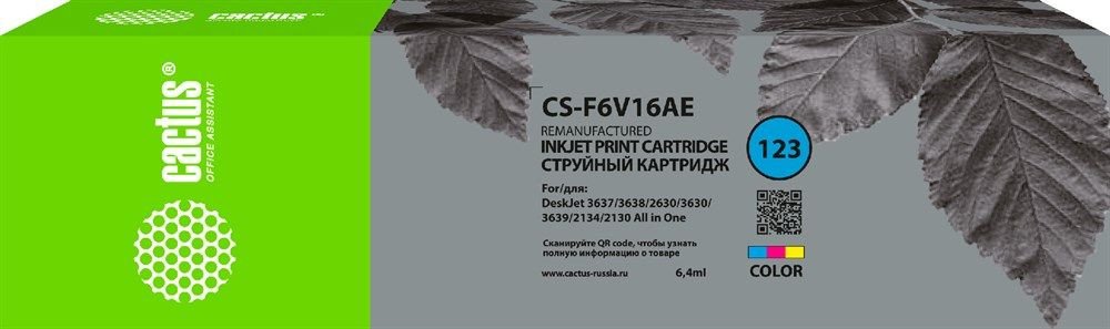 

Картридж CACTUS CS-F6V16AE (аналог HP F6V16AE)