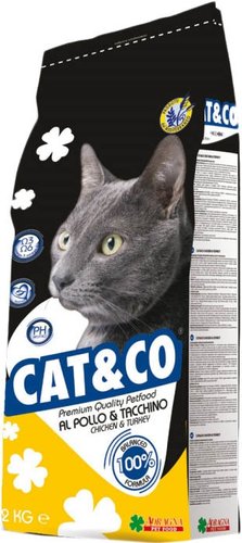 Сухой корм для кошек Cat&Co Chicken and Turkey (с курицей и и индейкой) 20 кг