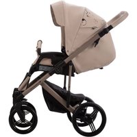 Универсальная коляска BEBETTO Magnum Light SE Pro (2 в 1, 01 светло-бежевая кожа кожа/бежевая рама)