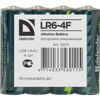 Батарейка Defender AA 4 шт LR6-4F