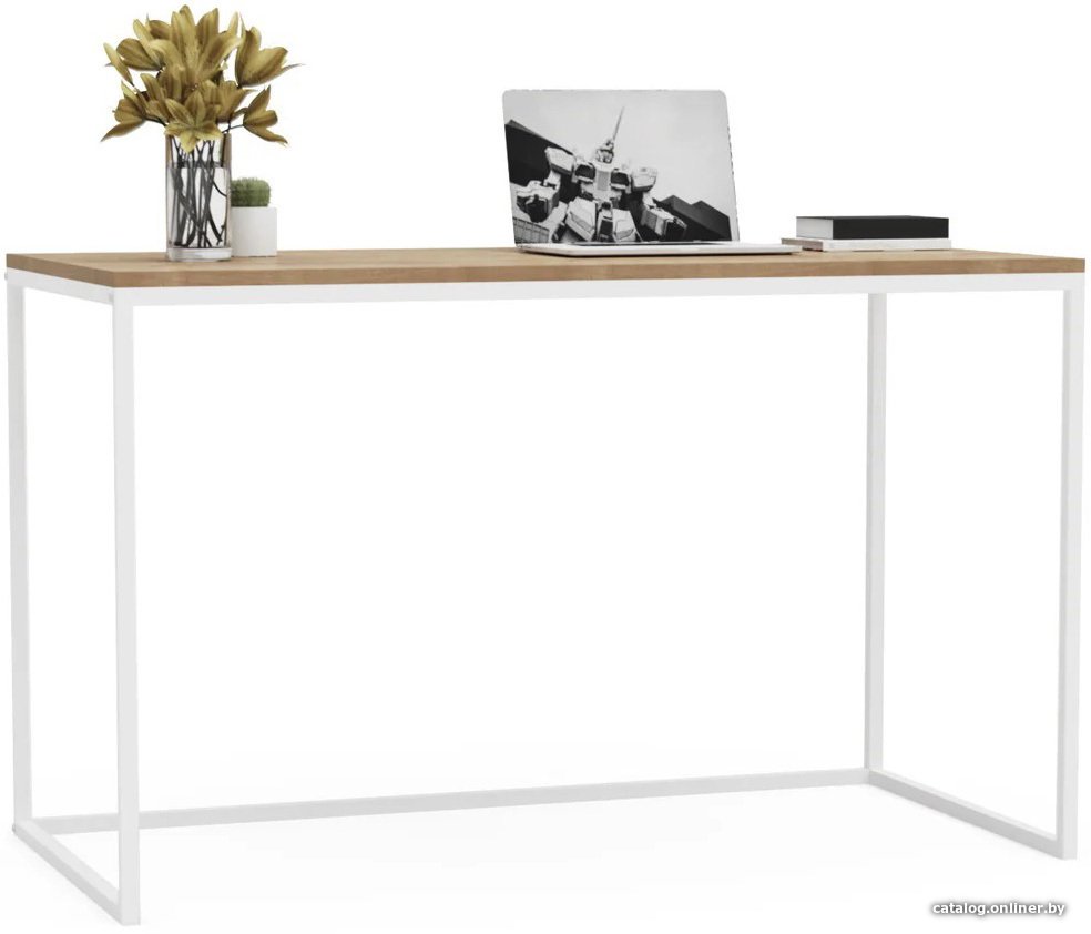 Стол Crafto Вествуд Лофт 04 120x60x75 (белый/золотистый дуб)