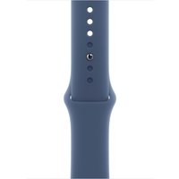 Умные часы Apple Watch Series 10 46 мм (алюминиевый корпус, серебристый/синий, спортивный силиконовый ремешок M/L)