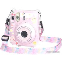 Чехол Sundays для Fujifilm Instax Mini 12 с ремешком (розовый)