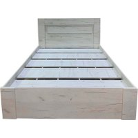 Кровать Поставымебель 145x207.7x99.9 КМС-Е-01 (без матраца, дуб крафт белый)