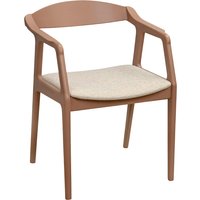 Стул с подлокотниками Sheffilton SHT-S202 (светлый бежевый/коричневый)