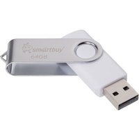 USB Flash SmartBuy Twist 64GB (белый/серебристый)