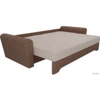 Диван Лига диванов Амстердам 105040 (рогожка, бежевый/коричневый)