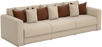 Диван Mebelico Мэдисон Long 59222 (рогожка, бежевый/коричневый)