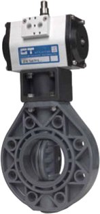 Effast Polypipe Затвор дисковый с пневм. приводом НПВХ 200 [FDRPFV2000S]