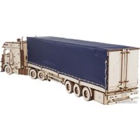 Сборная модель Eco-Wood-Art Тентованный полуприцеп к Тягачу Король дорог