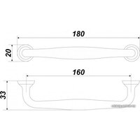 Ручка мебельная Boyard Ursula RS433CP.4/160