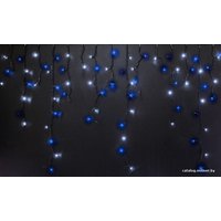 Гирлянда бахрома Rich Led Мерцающая прозрачный провод RL-i3x0.9F-T/BW 3x0.9м (сине-белый)
