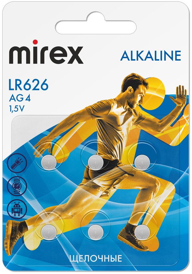 

Батарейка Mirex LR626 (6 шт)