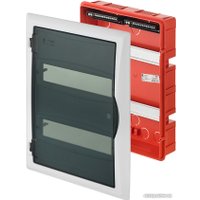 Бокс пластиковый Elektro-Plast Eco Box 2x12M, N/PE 3x 2x16+7x10mm2, дымчатая пласт. дверь, белый RAL9003, 430x350x95mm, IP40