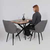 Кухонный стол AksHome Twist (дуб табачный/черный)