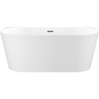 Ванна Wellsee Excellence Pro 140x70 28760103R (пристенная ванна белый глянец, экран, ножки, сифон-автомат матовый черный)