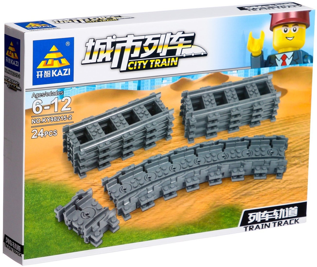 

Конструктор KAZI ЖД Рельсы KY98215-2 9275075 (24эл)