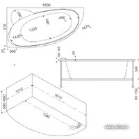 Ванна BAS Сагра 160x100L