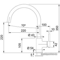 Смеситель Franke Lina XL 115.0626.019 (черный матовый)